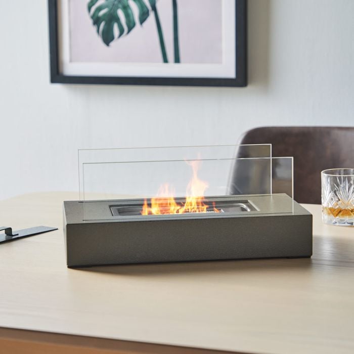 VonHaus Rectangle Bioethanol Tabletop Fireplace