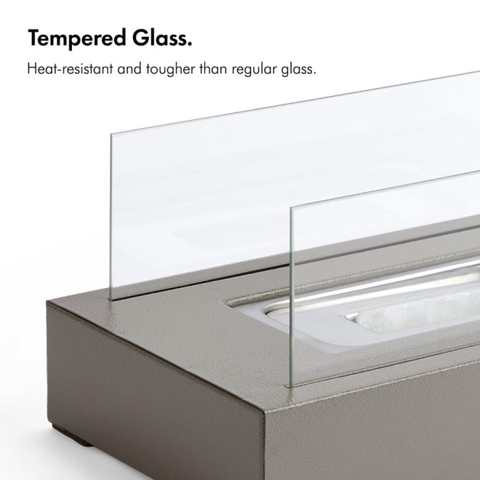 VonHaus Rectangle Bioethanol Tabletop Fireplace